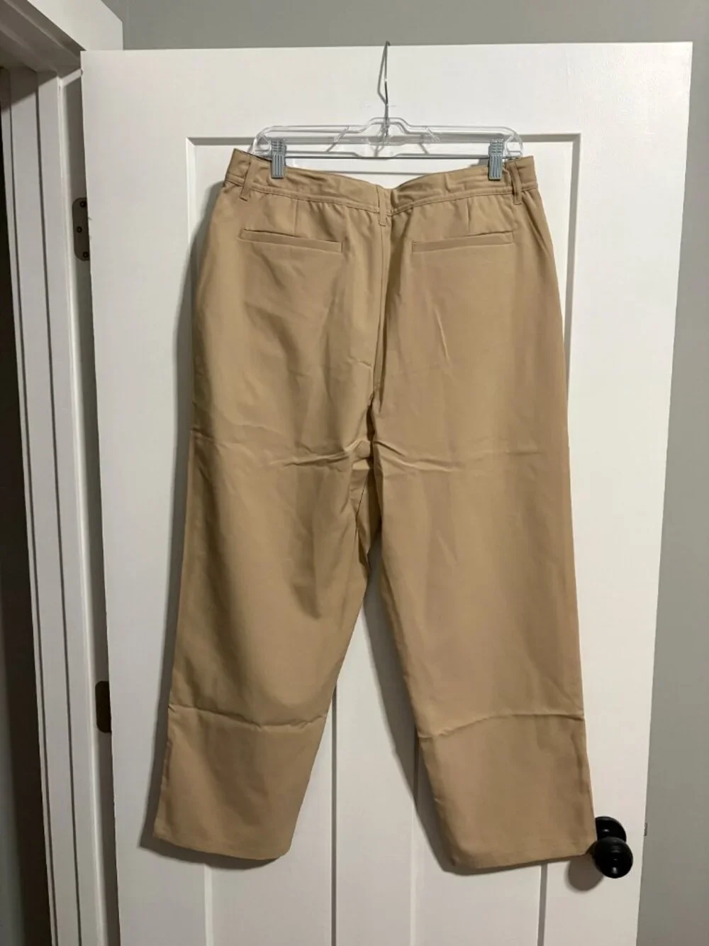 John Blair Khaki Men's Trousers Dress Pants sz 36S 36 Short Flat Polyester NEW